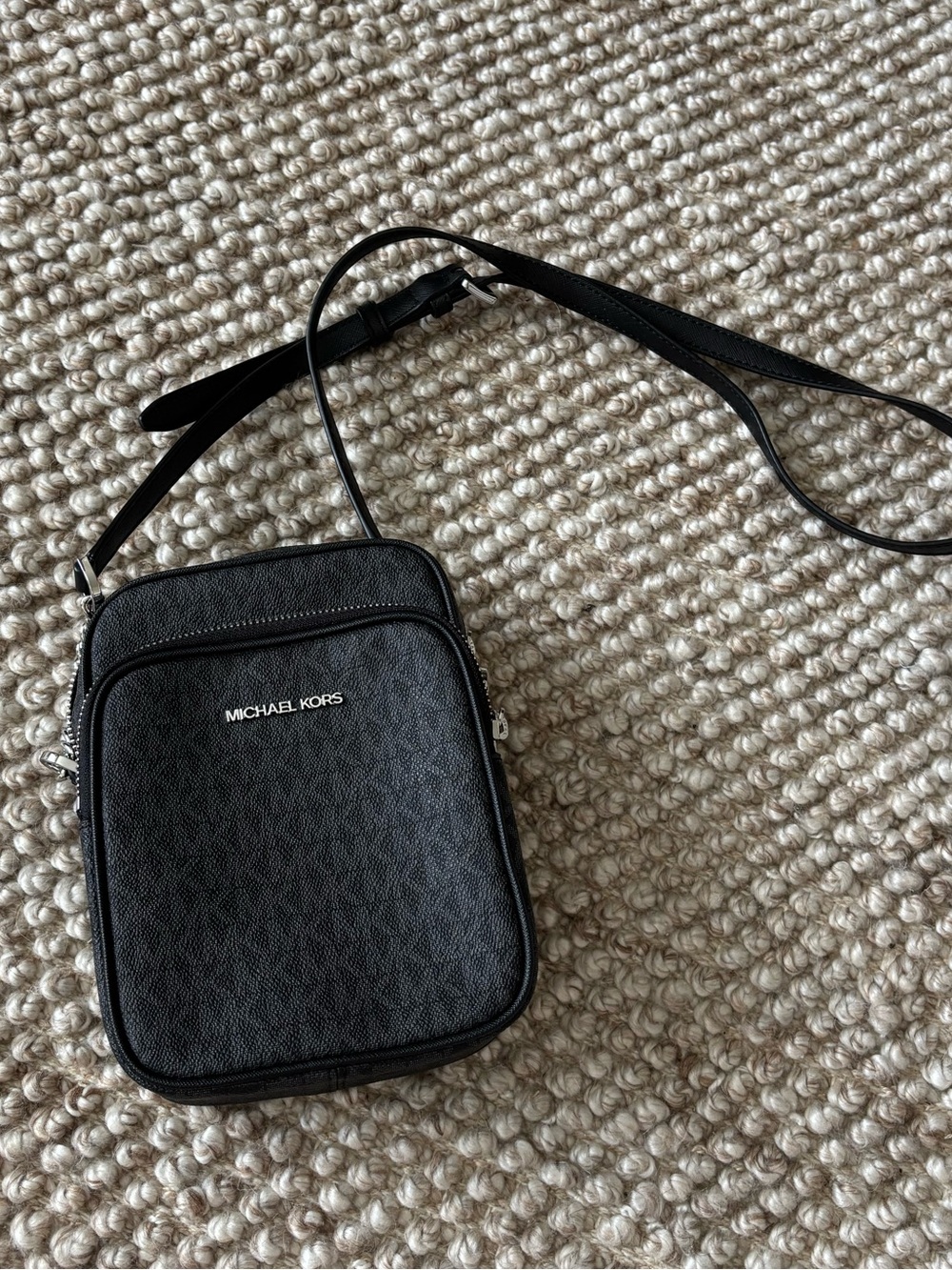 Michael Kors Black Logo-Print Crossbody Belt Bag